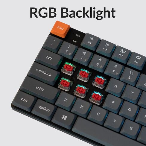 Keychron K13 Max Low-Profile Wireless RGB Mechanical Keyboard, Bluetooth/2.4 GHz/Wired QMK/VIA Programmable, TKL Keyboard with Number Pad Compatible with Mac Windows Linux in Saudi Arabia