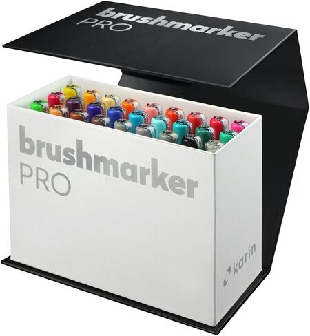 Karin Brushmarker PRO Mini Box 26 colours + 1 blender set, Assorted in Saudi Arabia