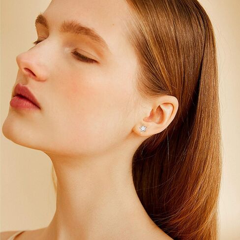 LOYALLOOK 12 زوجًا من الأقراط للنساء مجموعة أقراط أنيقة من الفولاذ الجراحي الصغيرة تشيكوسلوفاكيا زهرة القلب نجمة الكرة الزنمة الغضروف أقراط للنساء in Kuwait