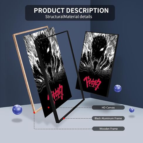 foefvpeft 3 Piece Japense Anime Canvas Wall Art, Berserk Figure Posters Set, Gallery Japanses Manga Art, Guts Griffith Casca Jedeau Painting Prints for Wall Decor 12x16in Unframed in Saudi Arabia