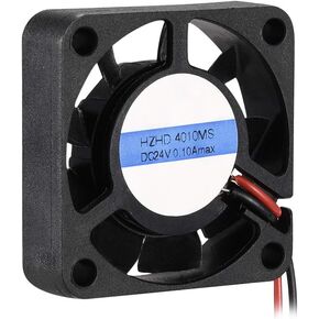 مروحة تبريد Uxcell مقاس 40 مم × 40 مم × 10.6 مم 4010MS DC 24V 0.1A محامل طويلة الأكمام