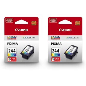 Canon 2 Pack CL-244 Color Ink Cartridge for PIXMA iP, MX, MG, TS, and TR Series All-in-One Inkjet Printers - 6.2ml