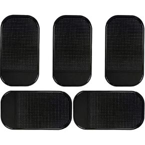 Car Dashboard Anti-Slip Mat, 5-Pack Non Slide pad for car Sticky Extra-Thick Dash Pad for Radar Detector, Cell Phone, Sticky Mat and Anti Slip Pad/Car Dash Accessories
