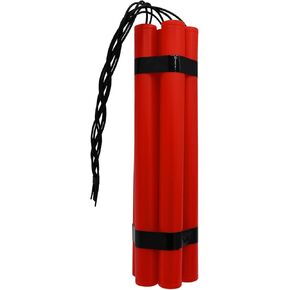 Nicky Bigs Novelties Adult Fake Red TNT 6 Stick Bundle - Plastic Prank Dynamite Gag Film Prop Gag Gift Joke - Pretend Explosive Bomb Pack, Red