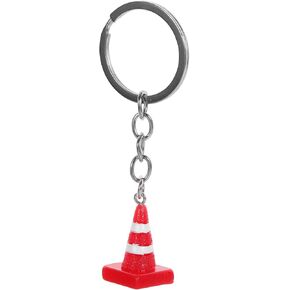 LIFKOME Traffic Cone Keychain Road Cone Keyring Construction Roadblock Pendant Charm for Backpack Purse Wallet Handbag Hanging Decoration Favors Gifts