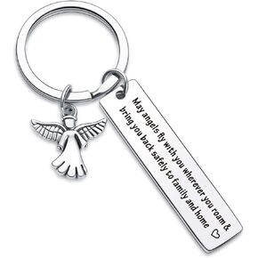 7RVZM Traveller Gift Driver Keychain Daughter Gift Son Gift Girlfriend Gift Traveller Keychain Going Away Gift Globe Trotter Gift Pilot Keychain New Driver Keyring