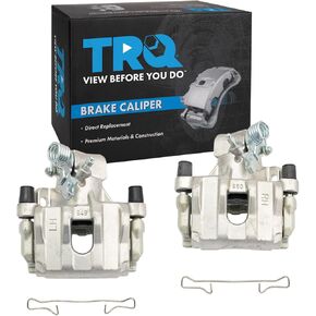 TRQ New Rear Brake Caliper Assembly w/Bracket & Hardware Pair for Mazda 3