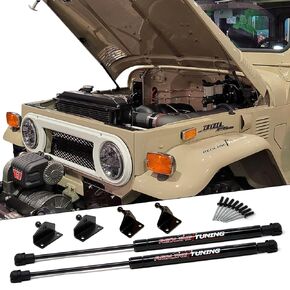 Redline Tuning 21-27002-02 Hood QuickLIFT PLUS System Compatible with Toyota Land Cruiser FJ40 1963-1982 (All Black Components)