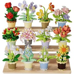 YEIBOBO ! The 12-Piece Flowers and Plant Building Set Is A Special Birthday Gift for Women and Girls. with 2531 Pieces, It Can Be Used for Home Decoration, Bonsai, Or Adult Building Block Toys.