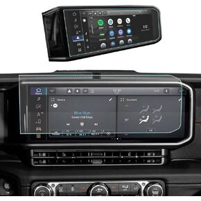 واقي شاشة غير لامع متوافق مع 12.3 بوصة 2024 Jeep Wrangler JL/Gladiator JT/Wrangler 4XE GPS للملاحة التي تعمل باللمس وملحقات طبقة حماية من الزجاج المقسى (مضادة للوهج) in Kuwait