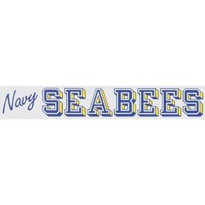 NAVY SEABEES 13" inch Window Strip NAVY Outside Decal