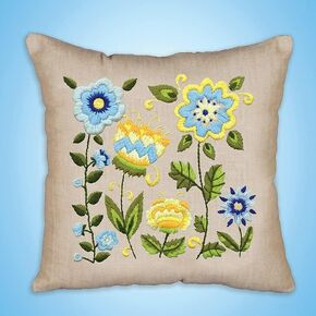 Design Works Crafts Inc. Floral Fantasy Crewel Pillow Kit