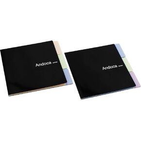 كتيب ملاحظات لاصقة مقسم شفاف، علامة تبويب صفحات ذاتية اللصق شفافة من موراندي، سهلة النشر للمدرسة، المكتب، دفتر الملاحظات، ألوان متنوعة، كتيبان/حزمة in Kuwait