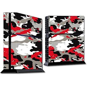 MightySkins Skin Compatible with Sony PS4 Console - Red Camo | Protective, Durable, and Unique Vinyl Decal wrap Cover | Easy to Apply, Remove, and Change Styles | Made in The USA