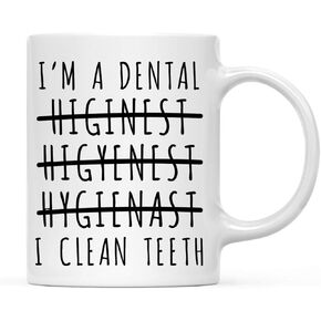 Andaz Press 11oz. Funny Hygienist Coffee Mug Gift, I'm a Dental Hygienist, I Clean Teeth, 1-Pack, Includes Gift Box, Birthday Christmas Retirement Gift Ideas