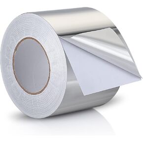 Eaasty Aluminum Tape 4 Inches x 262 Feet (2.36 mil) Aluminum Foil Tape High Temperature Insulation Duct Tape Silver Heat Resistant Tape Waterproof Heavy Duty Hvac Tape for Vent Sealing Hot Cold Pipes