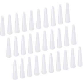 YOKIVE 30Pcs Silicone Rubber Stoppers, Tapered Plugs with High-Temperature Resistance | Protect Hole, Great for Lab Industry (White, 1/16" to 9/64")
