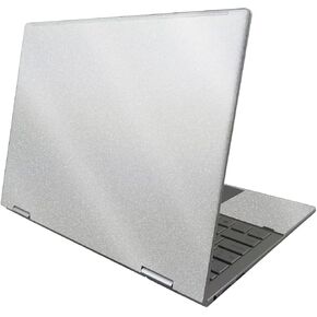 MightySkins Glossy Glitter Skin Compatible with HP Envy x360 13" (2022) - Solid White | Protective, Durable High-Gloss Glitter Finish | Easy to Apply, Remove, and Change Styles | Made in The USA