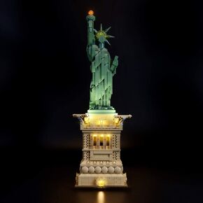 BRIKSMAX Led Lighting Kit for Architecture Statue of Liberty- Compatible with Lego 21042 Building Blocks Model- Not Include The Lego Set