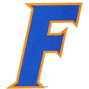 4 Inch F Logo Decal UF University of Florida Gators FL Removable Wall Sticker Art NCAA Home Room Decor 4 by 5 1/4 Inches
