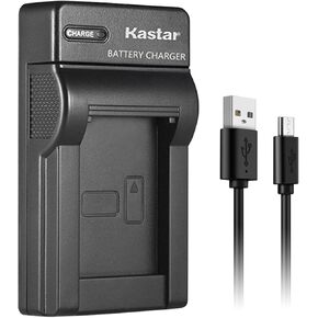 Kastar Slim USB Charger Replacement for Panasonic DMW-BCF10 Lumix DMC-TS2 TS3 TS4 DMC-F2 DMC-F3 DMC-FH1 DMC-FH3 DMC-FH20 FH22 DMC-FS6 DMC-FS12 DMC-FS15 DMC-FS25 DMC-FS42 FS62 DMC-FT1 DMC-FP8 DMC-FX700
