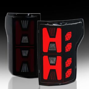 Sequential Full Led tail lights for 2015-2020 Ford F150 Starting Animated Rear Light Assembly, Dynamic Turn Signal,Brake Light,Reverse Light Smoked