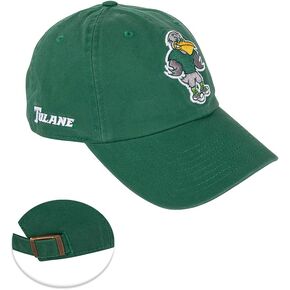 Tulane University Baseball Hat Green Wave Brimmed Embroirderd Hats Cap Adjustable Cloth Strap Adult (Style F)