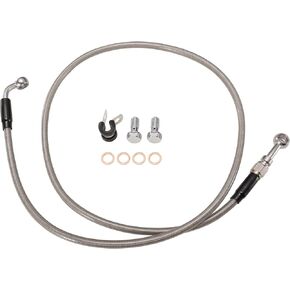 Tigersgate 14" Ape Hanger Handlebar Sportster Front Brake Line Stainless Steel Braided Extended Brake Cable for 2004-up Harley Sportster XL non-ABS