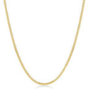 قلادة على شكل ثعبان من الذهب الحقيقي عيار 14 قيراط للنساء | قلادة سلسلة أنيقة من الذهب عيار 14 قيراط | طبقات قلادة القلائد | مجوهرات سلسلة حساسة | هدايا عيد الميلاد، 18 بوصة in Kuwait