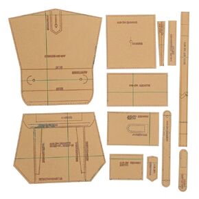 Transparent Acrylic Template Sewing Ruler Pattern Leather Craft DIY Tool for Handbag Single‑Shoulder Bag