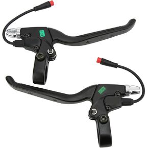 SUNGOOYUE 1Pair Electric Scooter Left Right Brake Lever, Aluminum Alloy Brake Handle with 2pin Waterproof Connector for 2 Wheel Electric Scooter for M4/M4 PRO