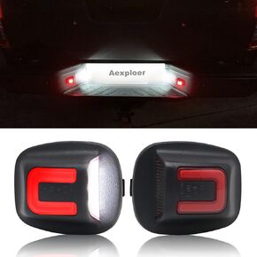 LED License Plate Tag Lights Replacement Compatible with Frontier 1998-2004,for Xterra 1994-2004, White Red LED Tag Lights Assemblies