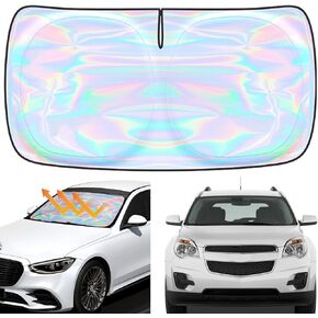 for Chevrolet Equinox 2010-2017 Windshield Sun Shade Cover - Custom Fit Chevrolet Equinox SunShade Foldable Front Window Sunshade Sun Visor Protector Block UV Rays Keep Your Car Cooler Car Accessories in Kuwait