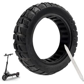 10x2.70-6.5 Solid Tire 70/65-6.5 Electric Scooter 10 inch Tires Replacement [Tubeless Tires] [Puncture-Proof] [Explosion-Proof] [Anti-Skid] [Wear-Resistant] [with Tire Levers] (1 Pack)