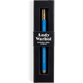 Galison Andy Warhol Philosophy – Mechanical Pencil Featuring Famous Andy Warhol Quote With Gold Lettering and Refillable Lead and Eraser