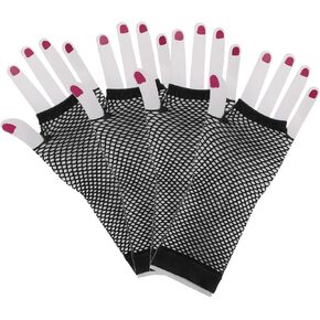 PENTA ANGEL 2 Pairs Neon Wrist Stretch Fingerless Fishnet Mesh Gloves…