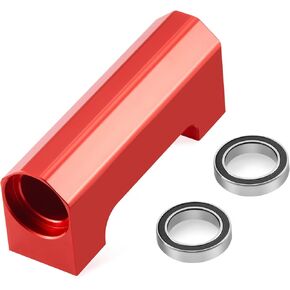 QUE-T Aluminum RC Center Drive Shafts Support Center Brace Basher Block with Bearings for 1/5 X-MAXX XMAXX Upgrade Parts (Black)