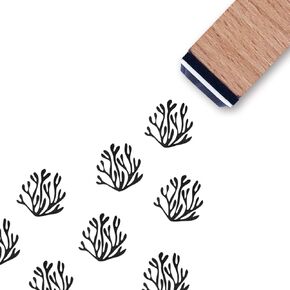 Seaweed Rubber Stamp, 3/5 Inch Small Mini Sea Grass Stamp for Scrapbooking Card Making Planner