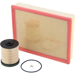 TP1015 A3231C Fuel Filter and Air Filter Compatible with Chevy Silverado/GMC Sierra 2017-2019 Duramax 6.6L V8 2500HD 3500HD Diesel Engine