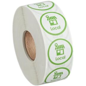 1000 Stickers/Roll Local Permanent 1 Inch Label Sticker