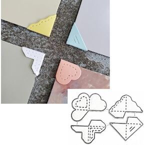 Photo Corner Metal Die Cuts,Photo Corners Frame Background Wedding Cutting Dies Cut Stencils for DIY Scrapbooking Album Embossing Paper Dies Card Making
