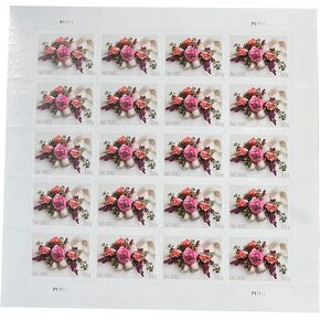 Garden Corsage Wedding Invitations Mint Sheet of 20 Two Ounce Rate Postage Stamps Scott 5458