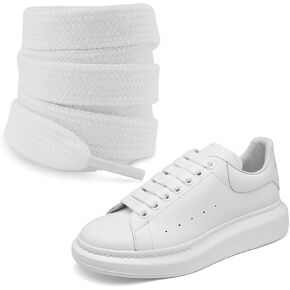 Flat Thick Cotton Shoe Laces for Alexander Mcqueen Sneakers,1/2''(1.2cm) Jumbo Fat Wide Shoelaces Replacement Laces