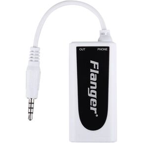 Electric Guitar Converter Flanger FC-21 Electric Bass to Mobile Phone Connector Adapter Compatible for iOS and for Android