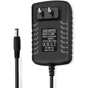 24V DC Power Supply 0.5A 500mA 12W AC Adapter 100-240V 50-60Hz AC to DC 24V0.5A Switching Power Supply Adapter Transformer, 5.5mm x 2.5mm DC Outlet Plug