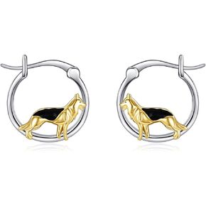 German Shepherd Dog Earrings Sterling Silver German Shepherd Earrings German Shepherd Jewelry for Women