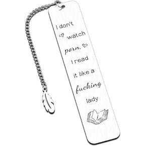 Smutty Bookmarks for Women Birthday Gifts Ideas for Women Friendship Mental Stainless Steel Bookmarks Funny Gifts for Women Book Accessories Gifts for Book Lovers Nerd Readers Bookworm Bookish Gifts