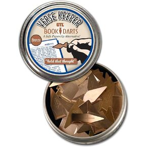 Verse Keeper Bronze Hold That Thought 40 Count Dart Bookmarks and Tin Can