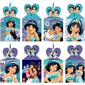 Humicide 12 قطعة حفلة الأميرة الياسمين لصالح علب الهدايا علب الحلوى لعلاء الدين تحت عنوان حفلة عيد ميلاد زينة لوازم in Kuwait