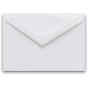 Cougar White 5-1/2-BAR (4-3/8-x-5-3/4) Envelopes 250-pk - 104 GSM (28/70lb Text) PaperPapers 4X5 Holds Paper Folded 4-Ways Invitation, Response and DIY Greeting Envelopes